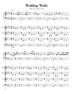 Wedding Waltz - Full Score (from Spinning World)